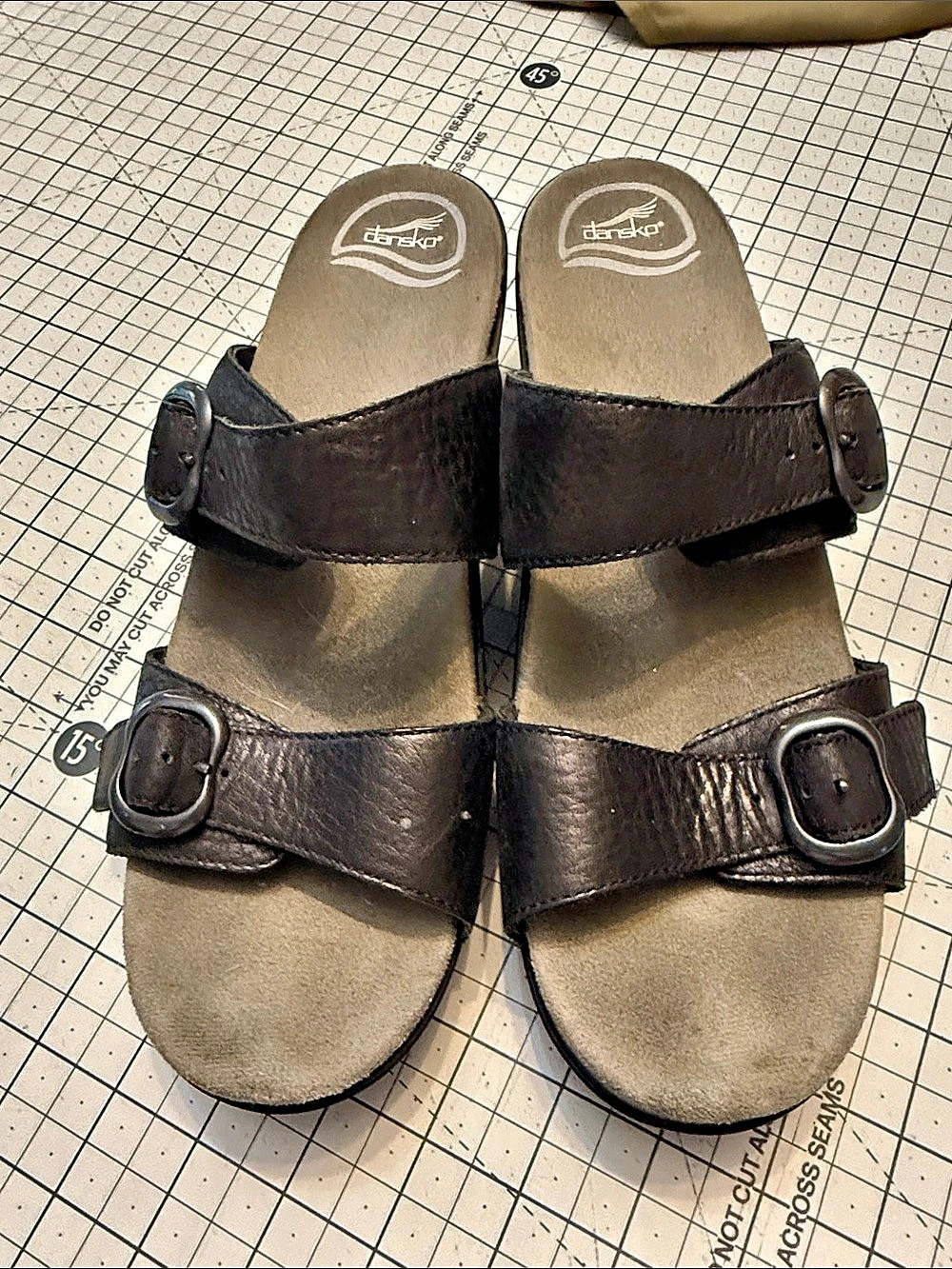 Dansko Tanya Wedge Sandals Black EU 41